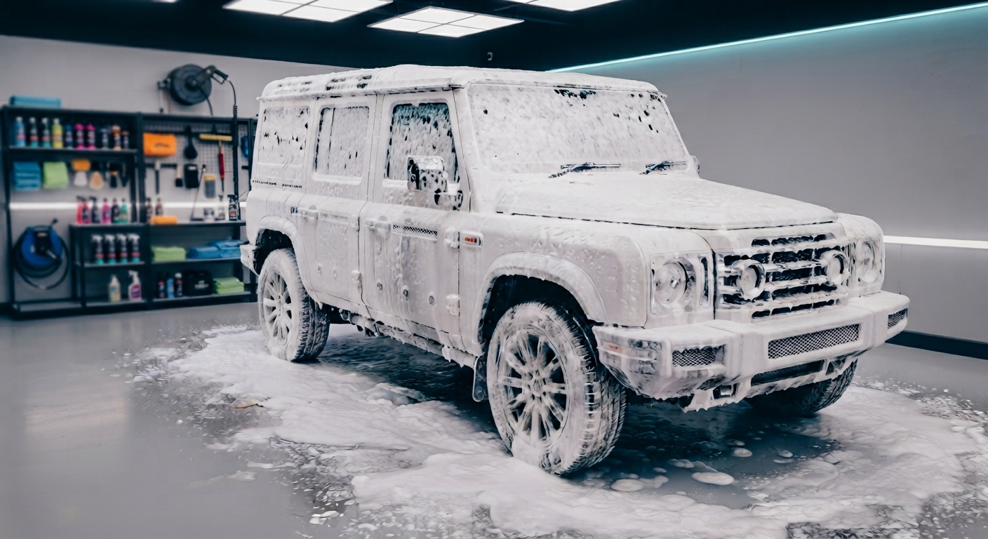 Hand washing alloy wheels